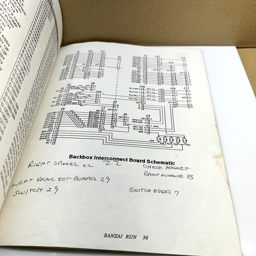 Banzai Run Pinball Preliminary Operations Manual
