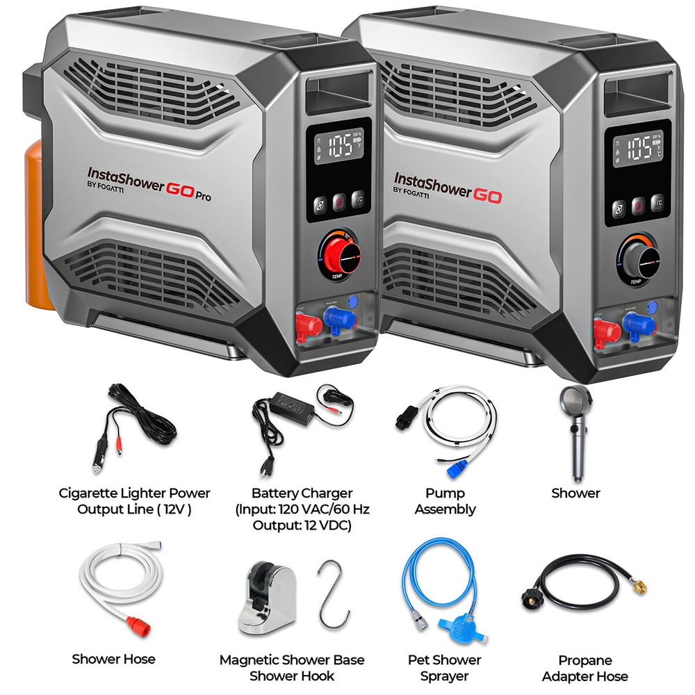 5.5KW 6.5KW Portable Water Heater Propane w/ Water Pump Outdoor 19K-22K BTU 12V