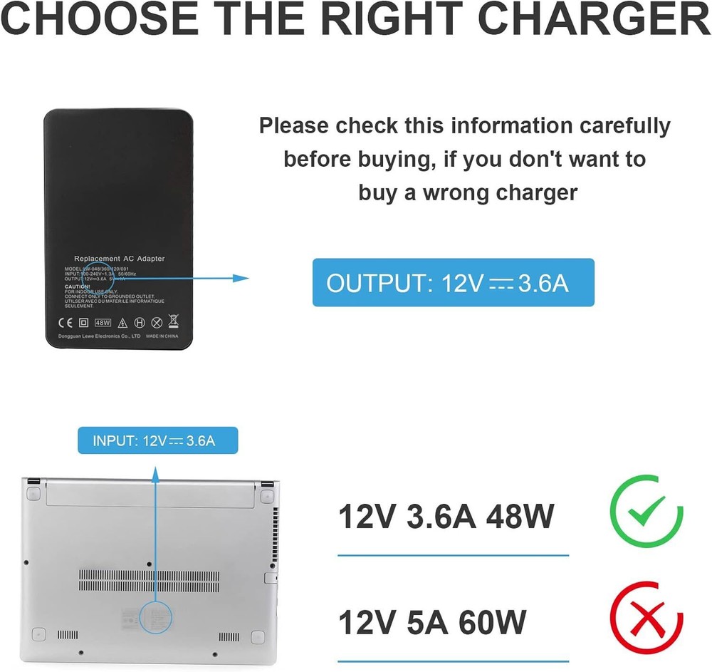 AC Adapter Charger For Microsoft Surface RT Windows 64GB Model 1516 Tablet PC