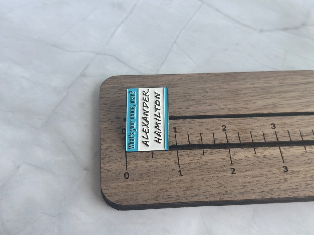 Hamilton Name Tag Enamel Pin