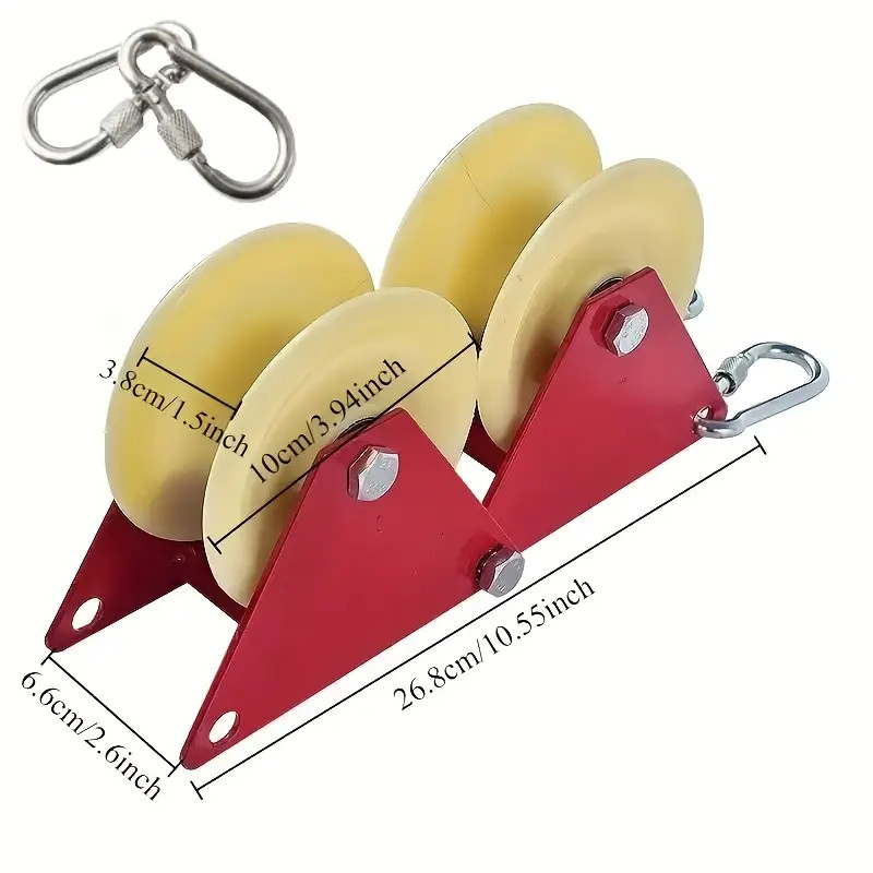 Heavy-Duty Foldable Manual Pulley System with Durable Metal Frame Labor-Saving