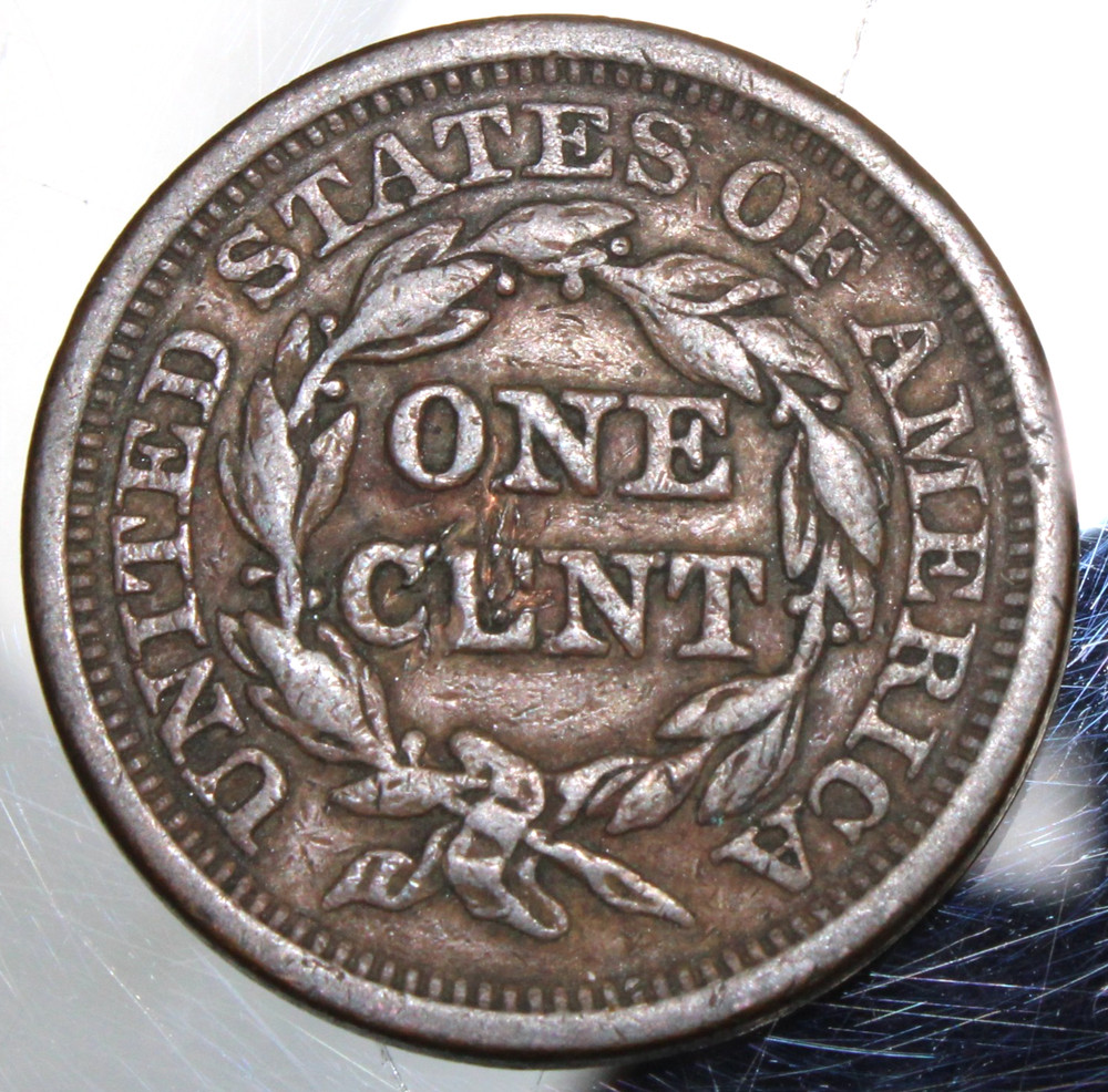 1845 Braided Hair Large Cent - Nice Fine !!