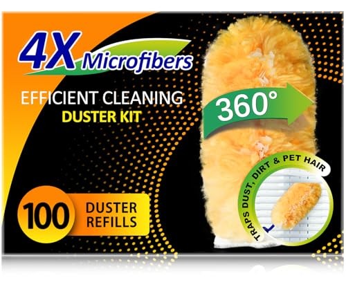Multi Surface Duster Refills, 360-Degree Heavy Duty, 100 Count, Compatible