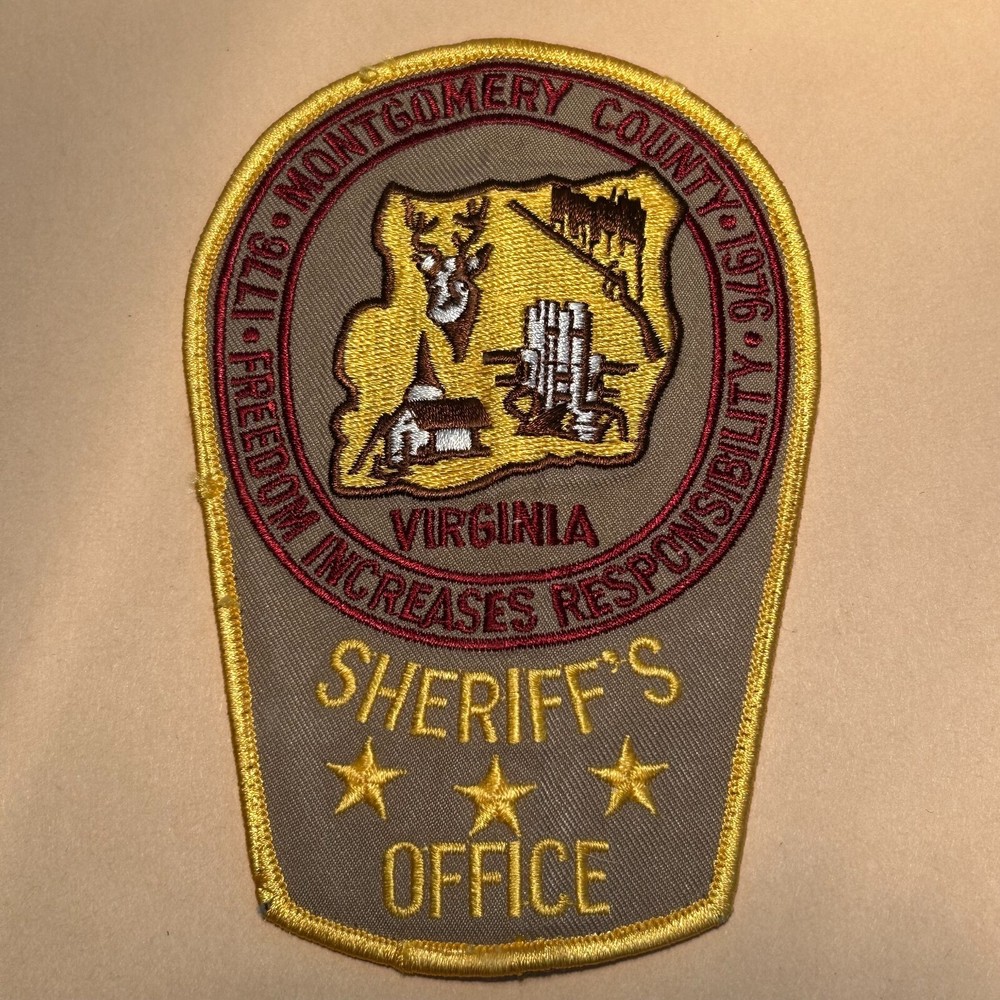 VIRGINIA VA MONTGOMERY COUNTY SHERIFF SHOULDER patch