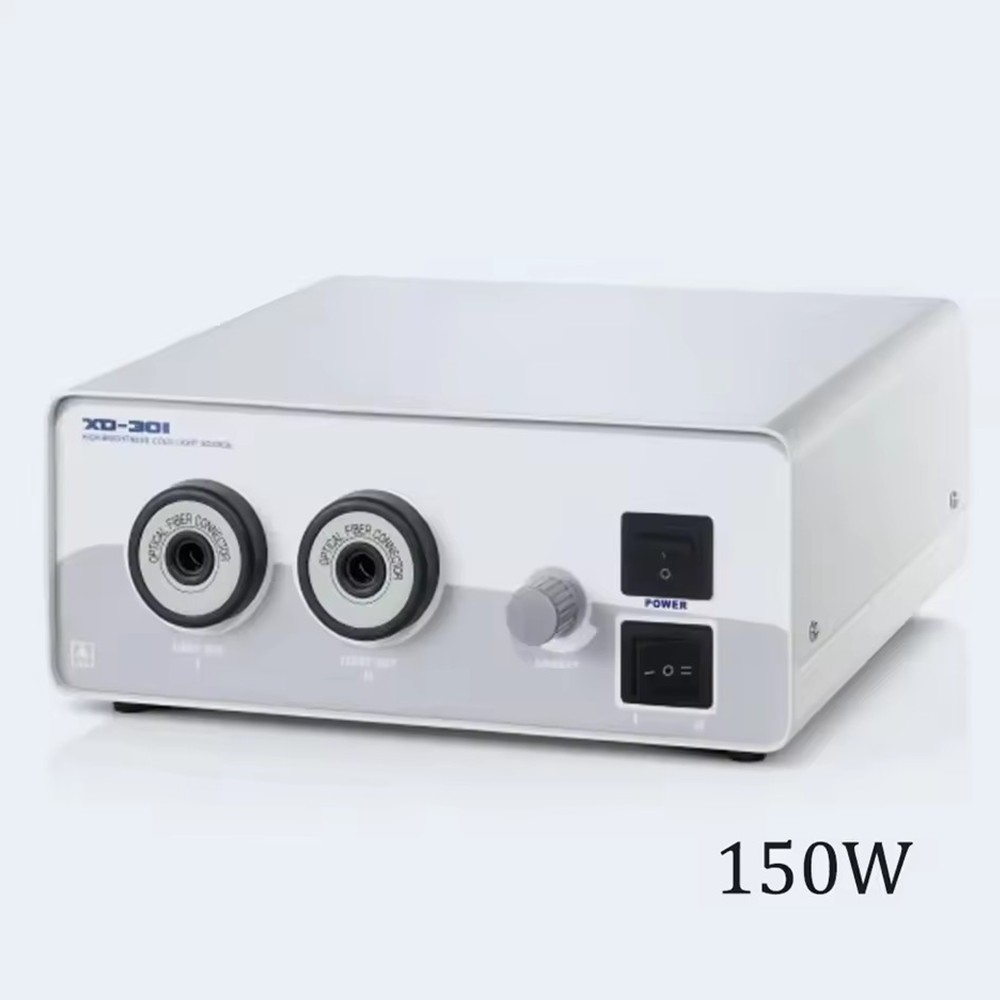 150W Double-Hole Halogen Medical Cold Light Source for Endoscope Microscope