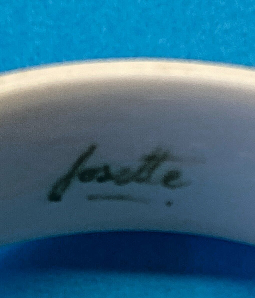 Vintage Ceramic Signed Josette Bangle Bracelet
