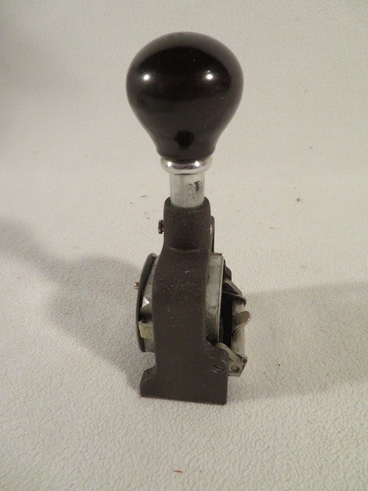 Vintage Bates Style E Wheels 6 Numbering Machine Multiple Movement Stamp