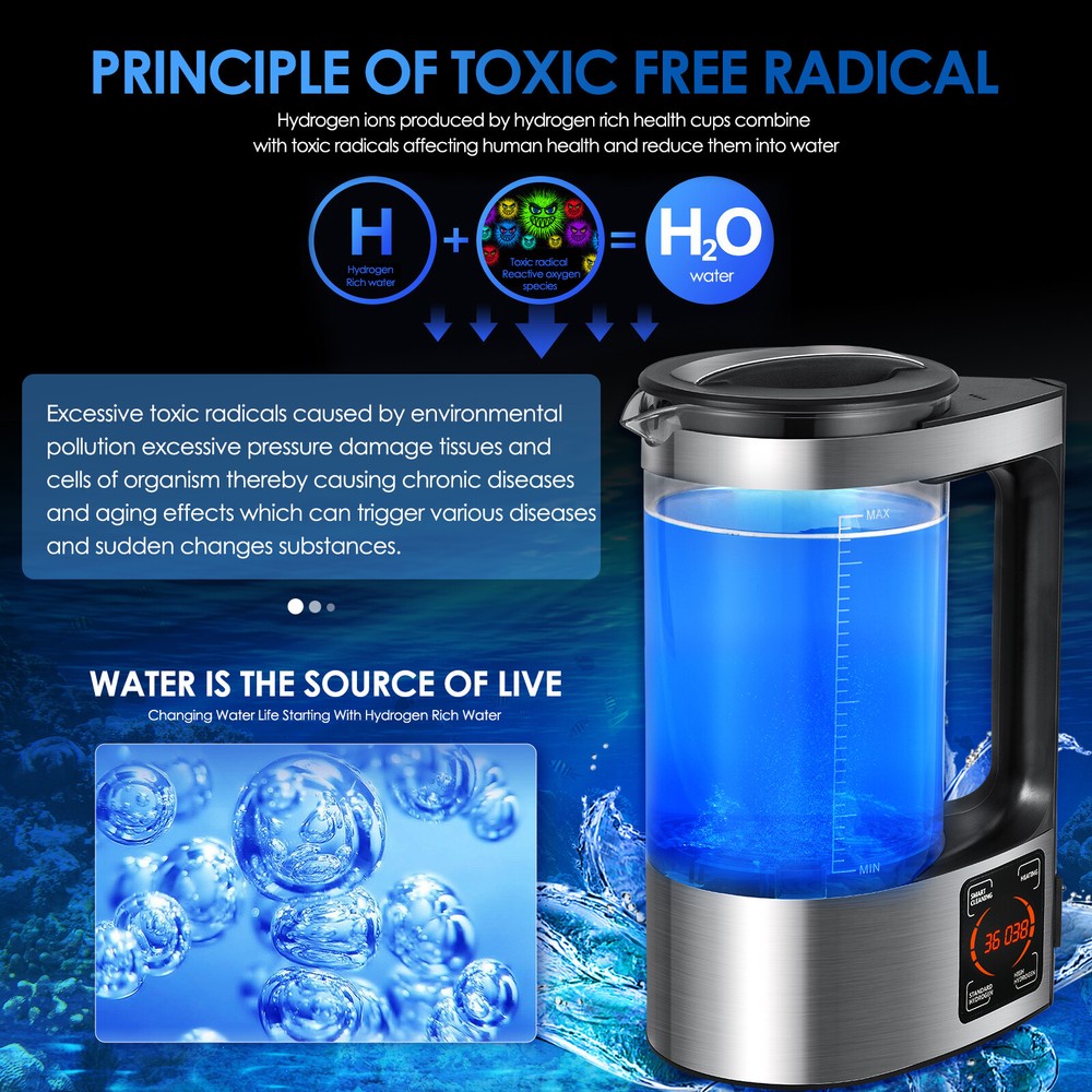 Hydrogen Water Machine Generator Rich Alkaline Water Ionizer Generator Kettle