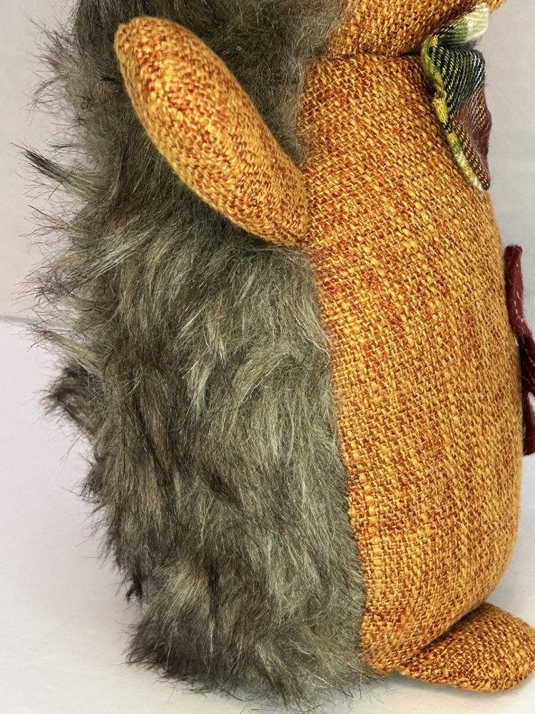 Fall Decor Hedgehog Thanksgiving Stuffed Weighted Bottom 9”