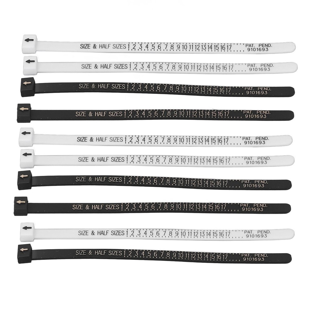 10 Pcs Ring Sizer Accurate Clear Printing Lightweight Portable Finger Ring Sizer