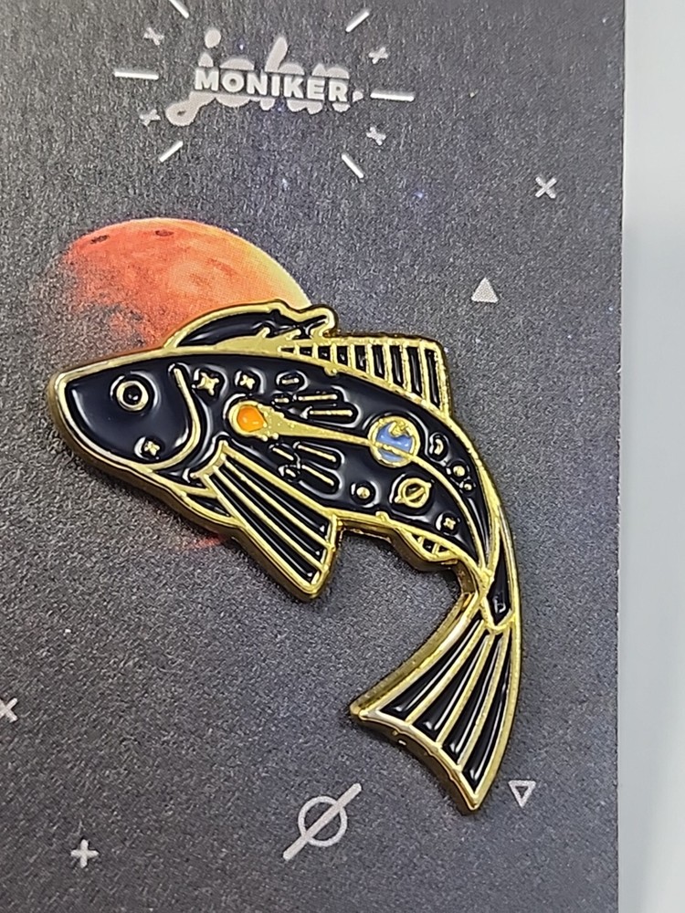 Black Fish Lapel Pin