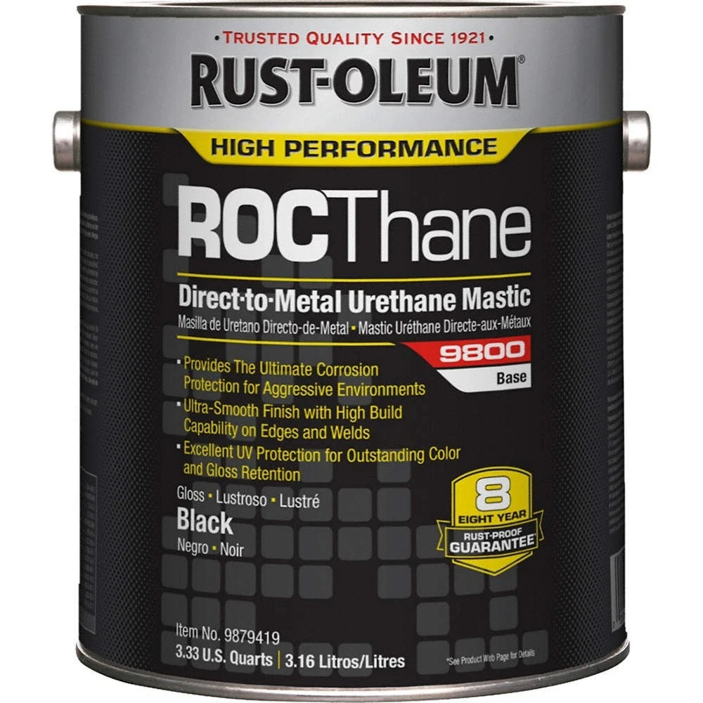 RUST-OLEUM 9879419 Urethane Mastic Coating, Black, 1 Gallon