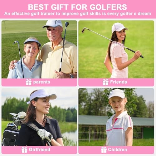 Golf Alignment Stick Holder,Professional Swing Trainer,Pink Golf Swing Plane