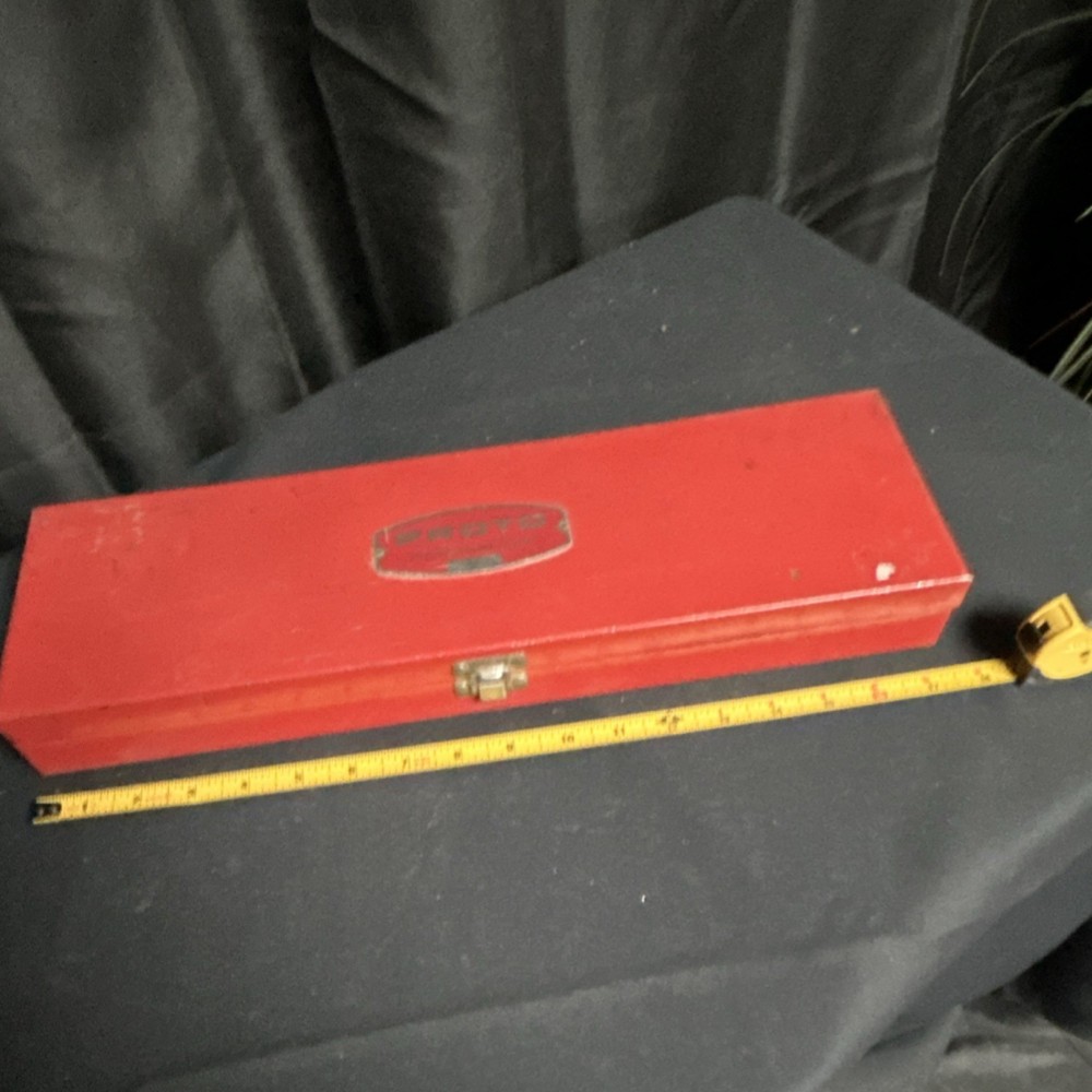 Vintage PROTO Socket Red Metal Box BOX ONLY, NO TOOLS