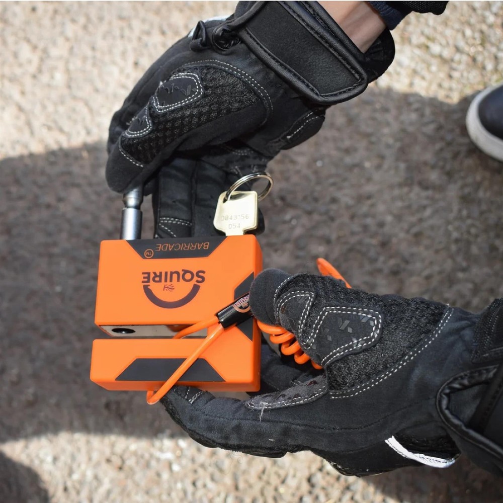 Squire Barricade Motorcycle Disc Lock Orange High Security Disc Lock