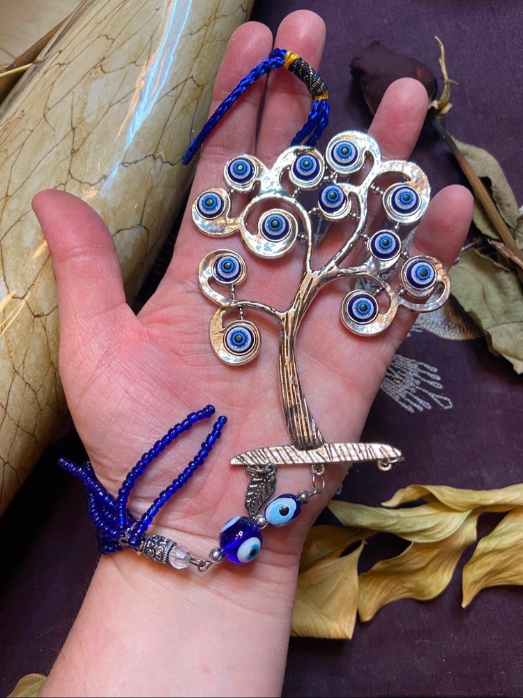 Tree Evil Eye Hanging Charm, Metaphysical, Witchcraft, Protection
