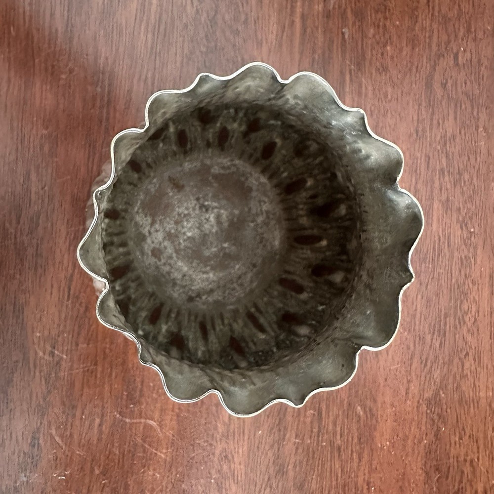 Antique Silver Plated Bark Effect Pot Bowl William Hutton & Son Victorian