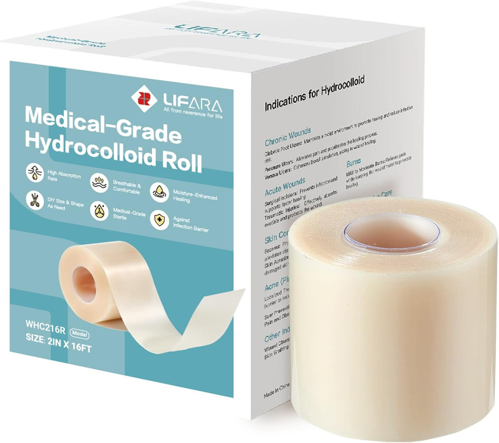 Hydrocolloid Roll for Wound Care - Cut-To-Size, Extra Large Hydrocolloid Patch B