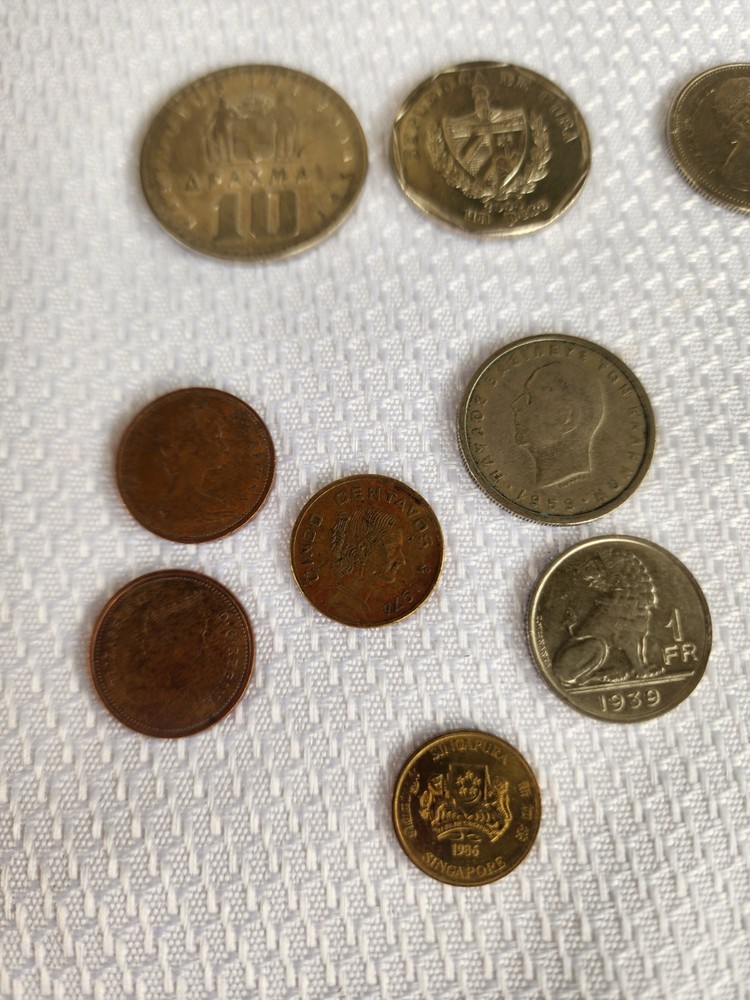 Mixed World Coins Lot – Foreign Coins + Token