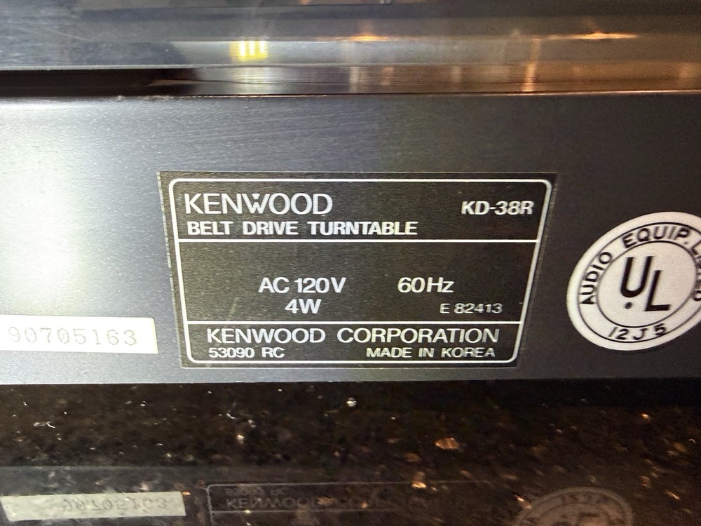 Kenwood KD-38R Turntable