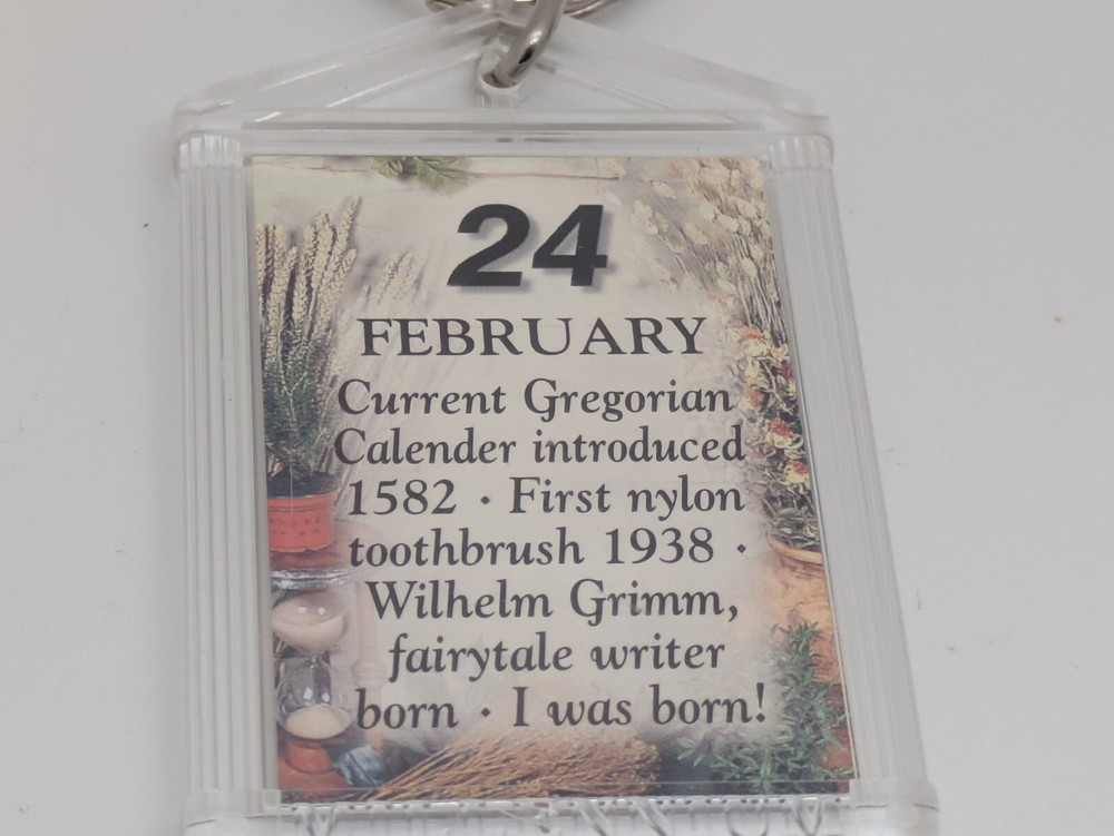 February 24 This Day In History Keyring