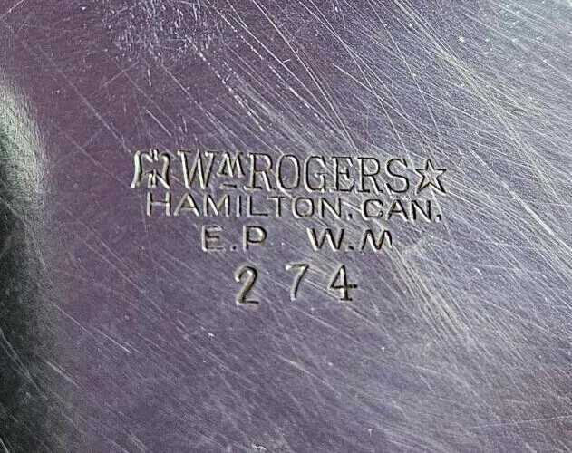 Wm Rogers Hamilton.can E.P. 274 Plate Dish With Handle
