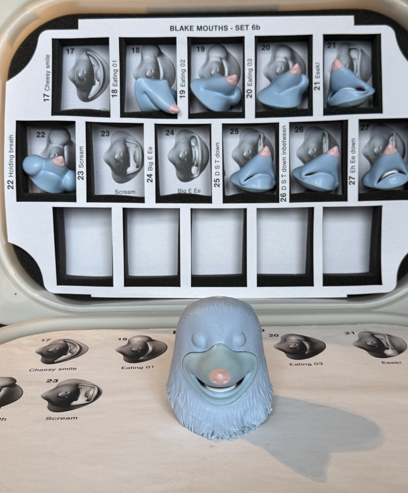 Norman Picklestripes TV Prop Test Possum Stop Motion Puppet Head Inc Faces