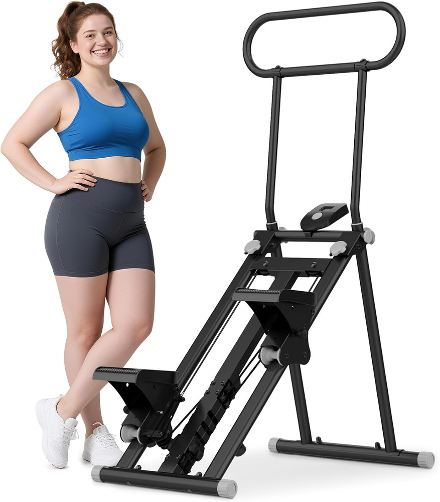 ERGOLIFE Stair Stepper with 6-Level Adjustable Resistance, 350Lbs Upgrade Foldab