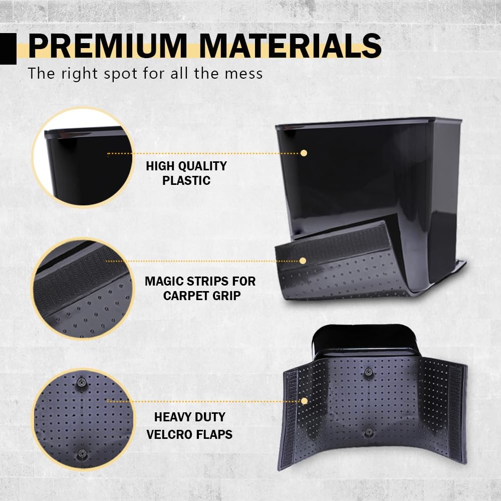 Car Trash Can for Vehicles Leakproof Compact Garbage Bin w/Stability Flap, An...