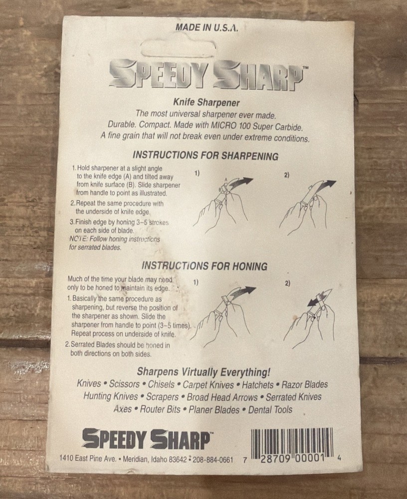 Vintage Speedy Sharp USA Carbide Sharpener, Knife Sharpener