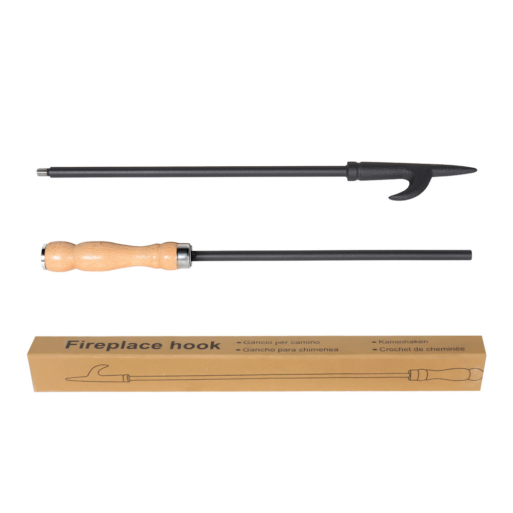 Heavy Duty 32" Long Fire Poker Stick Fireplace Fire Pit Campfire Hook Tools GIFT
