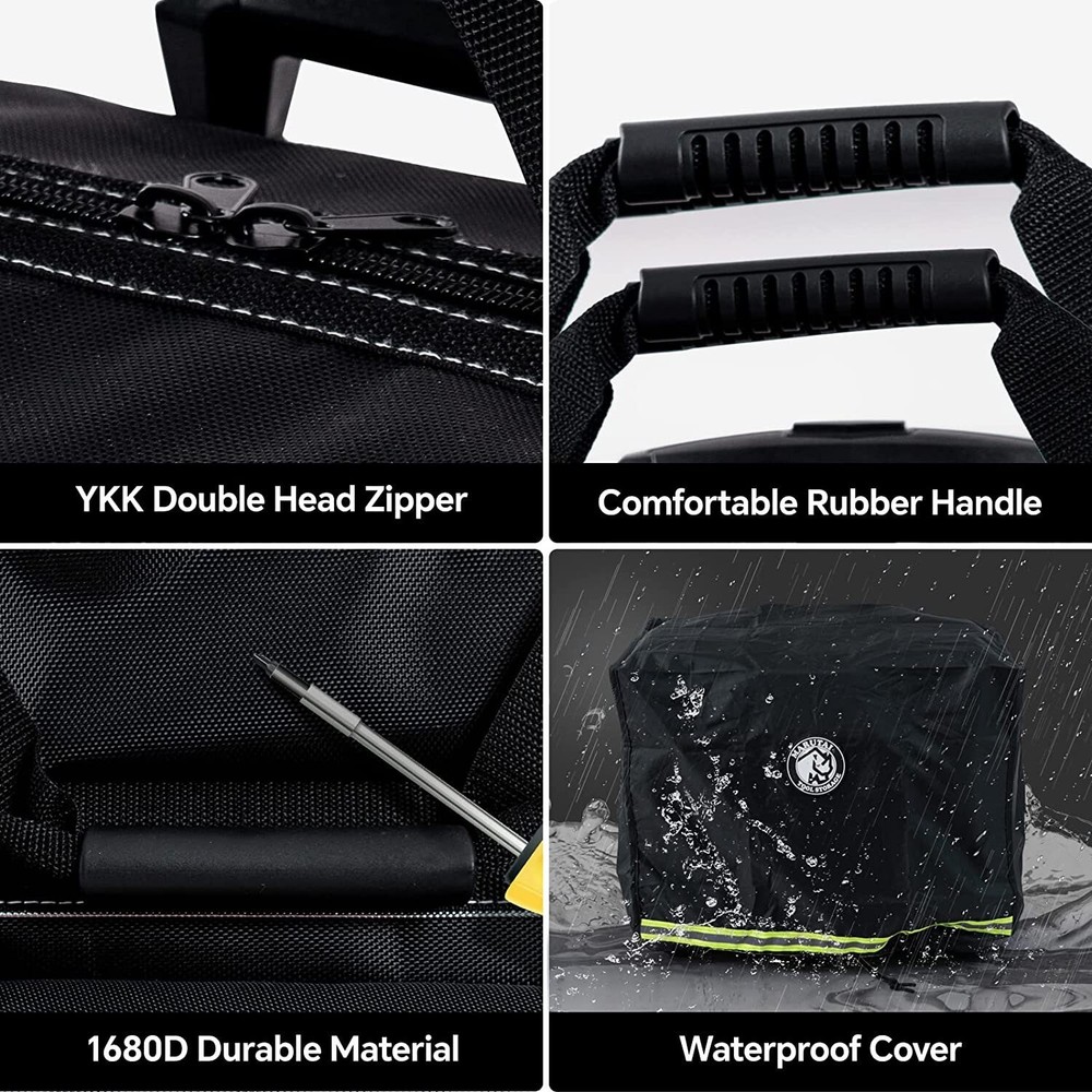 18'' Rolling Tool Bag with Wheels Storage Organizer Rolling Tool Tote,