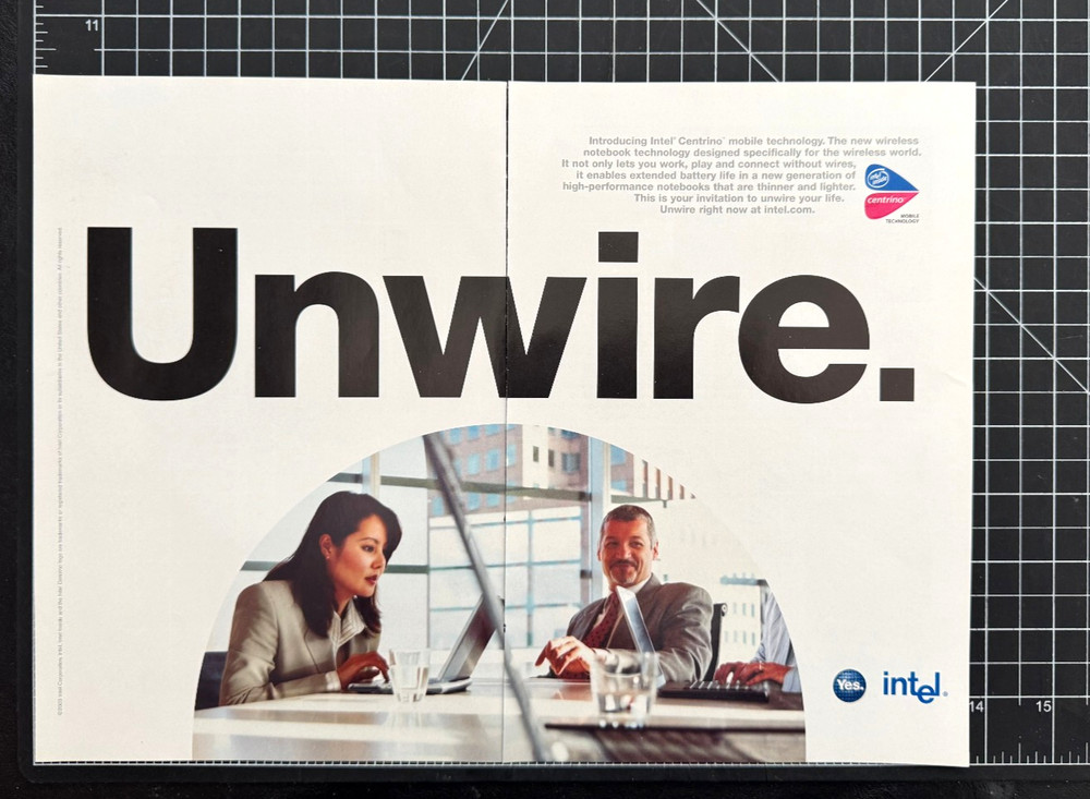 Intel Centrino Mobile Technology New Wireless Notebook Vintage Print Ad 2003
