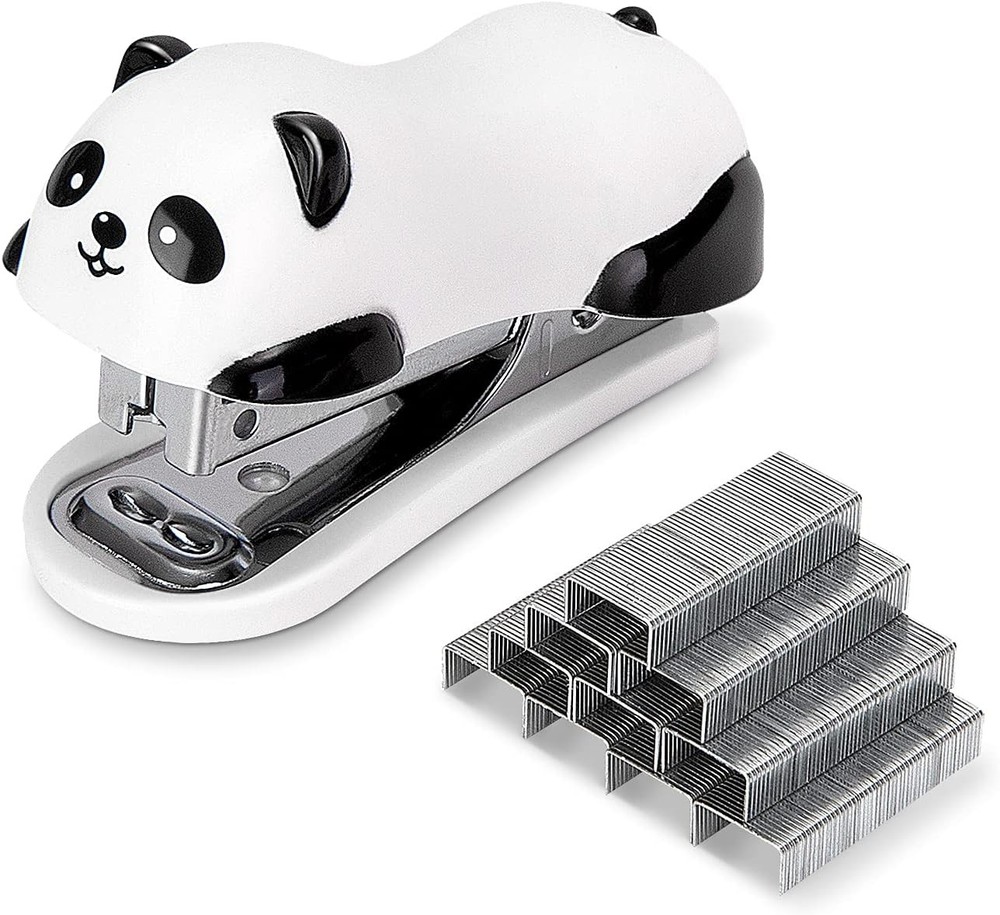 Deli Mini Cute Panda Desktop Stapler
