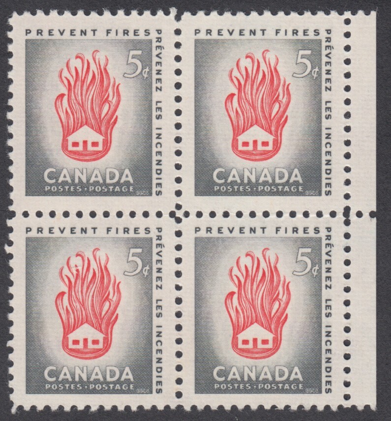 Canada - #364 Prevent Fires Block of Four - MNH