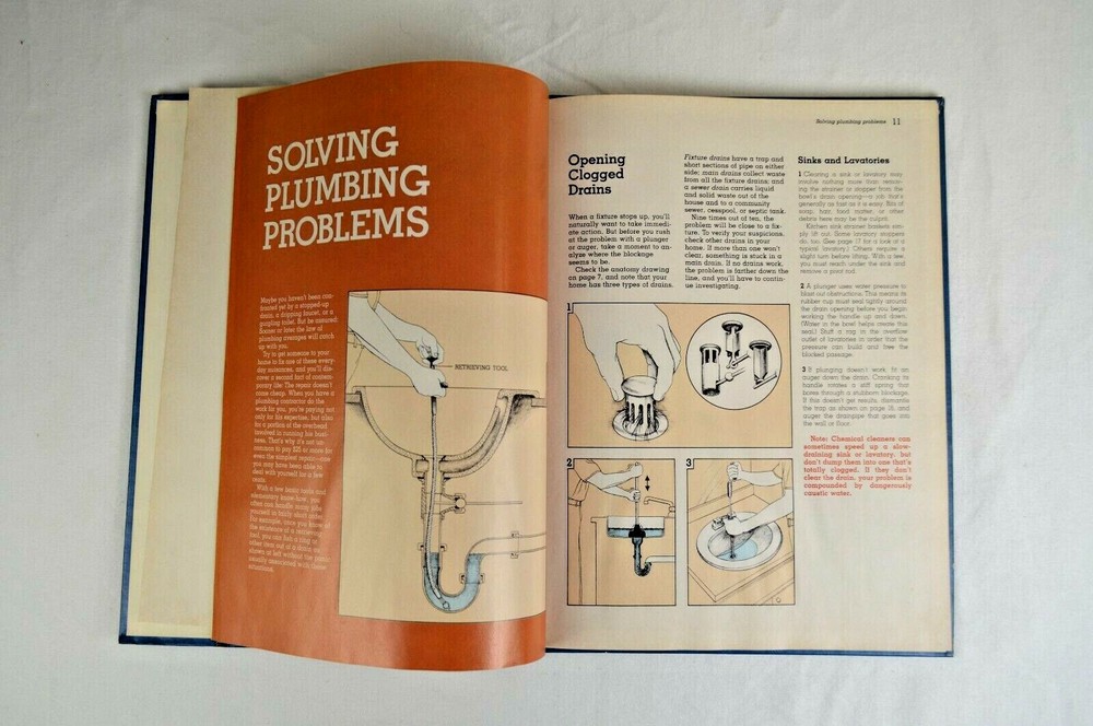 "Step By Step Basic Plumbing" Better Homes & Gardens Book 96 Pages 1981 V Good