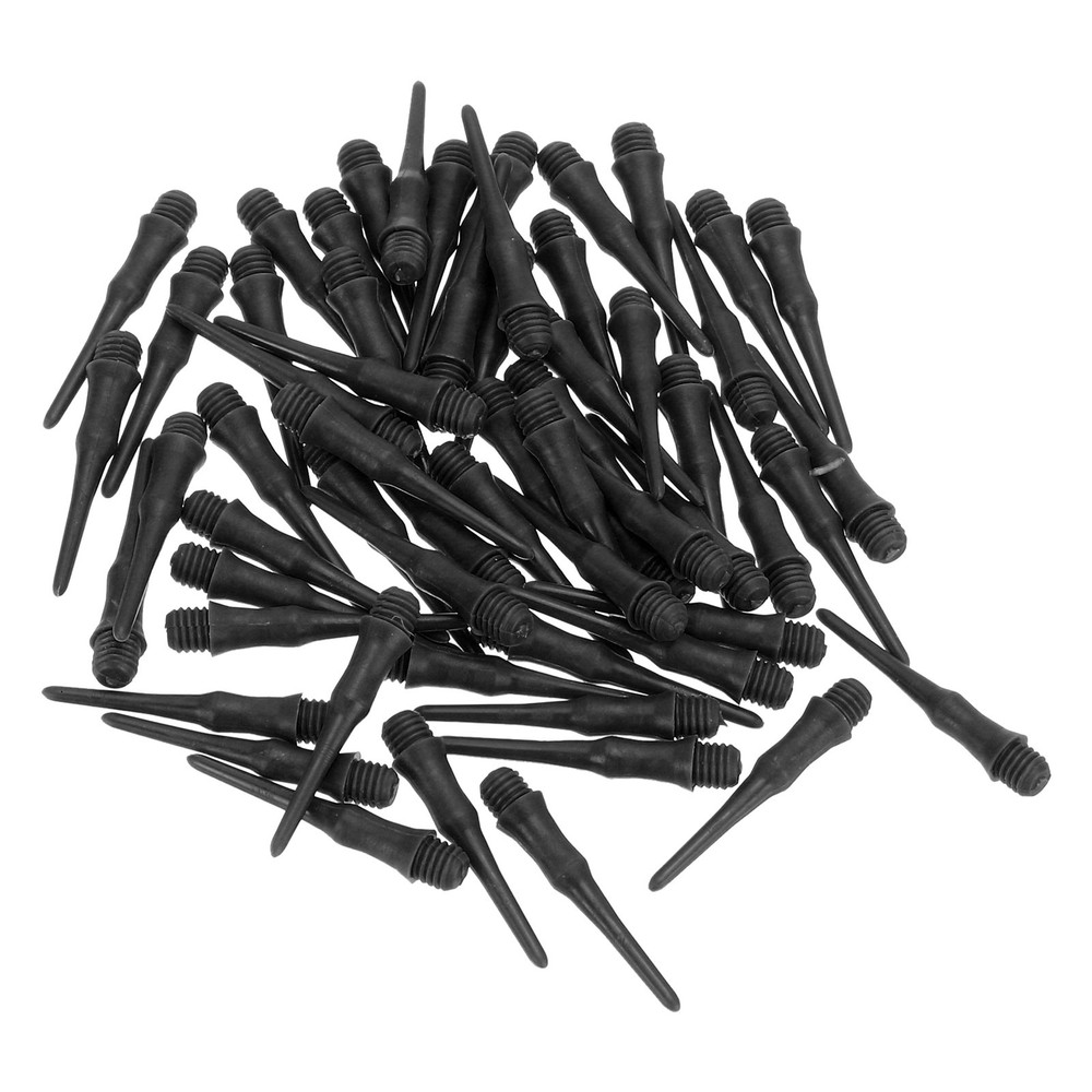 60Pcs 2BA Thread Plastic Soft Dart Tips Replacement Dart Accessories, Black