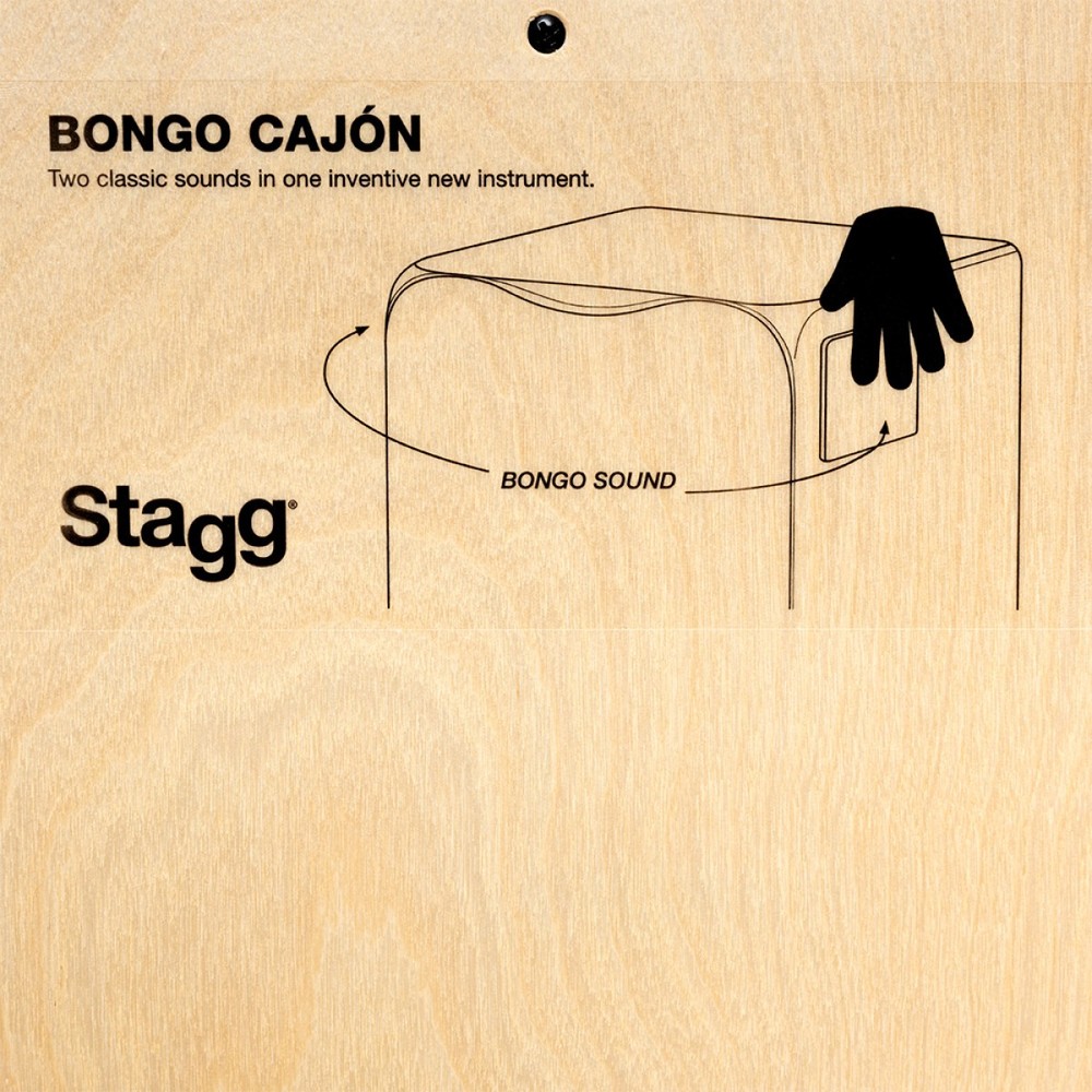 Stagg Cajon Drum with Bongo Sound & Snare Strings Set Combo