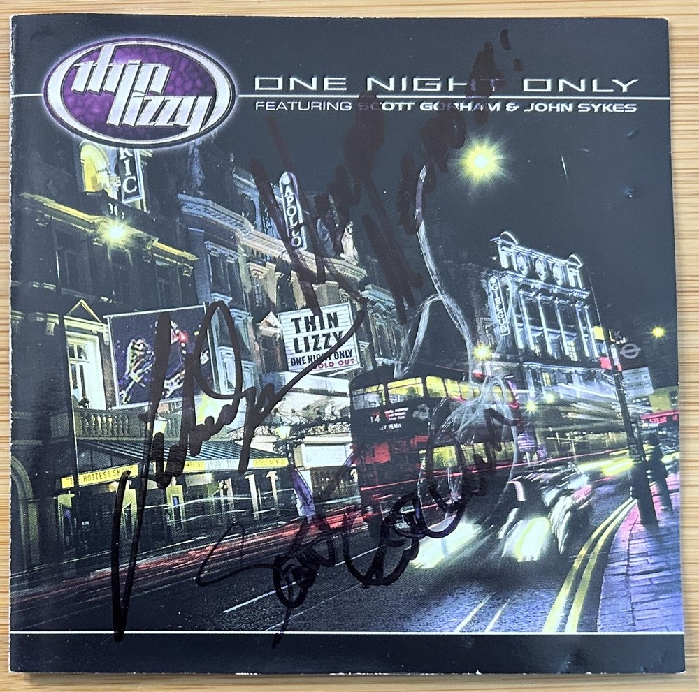 Autographed/Signed Thin Lizzy "One Night Only" CD - John Sykes +3