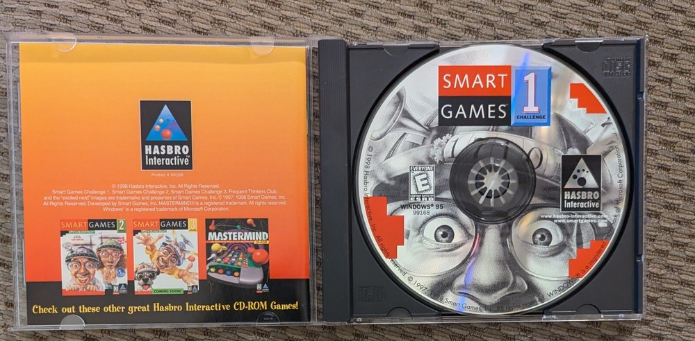 Smart Games 1 - Brain Teasing Fun - Software CD - EUC
