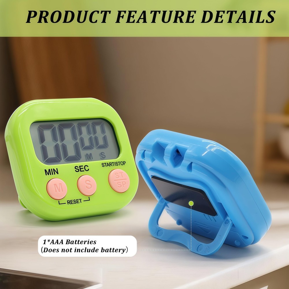6 Pack Multi-Function Electric Timer for Kitchen Study Work Exercise Training