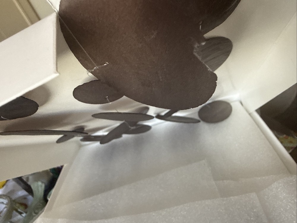 WEST ELM Shell Capiz Shell Room Divider 70" Dark Brown/Black