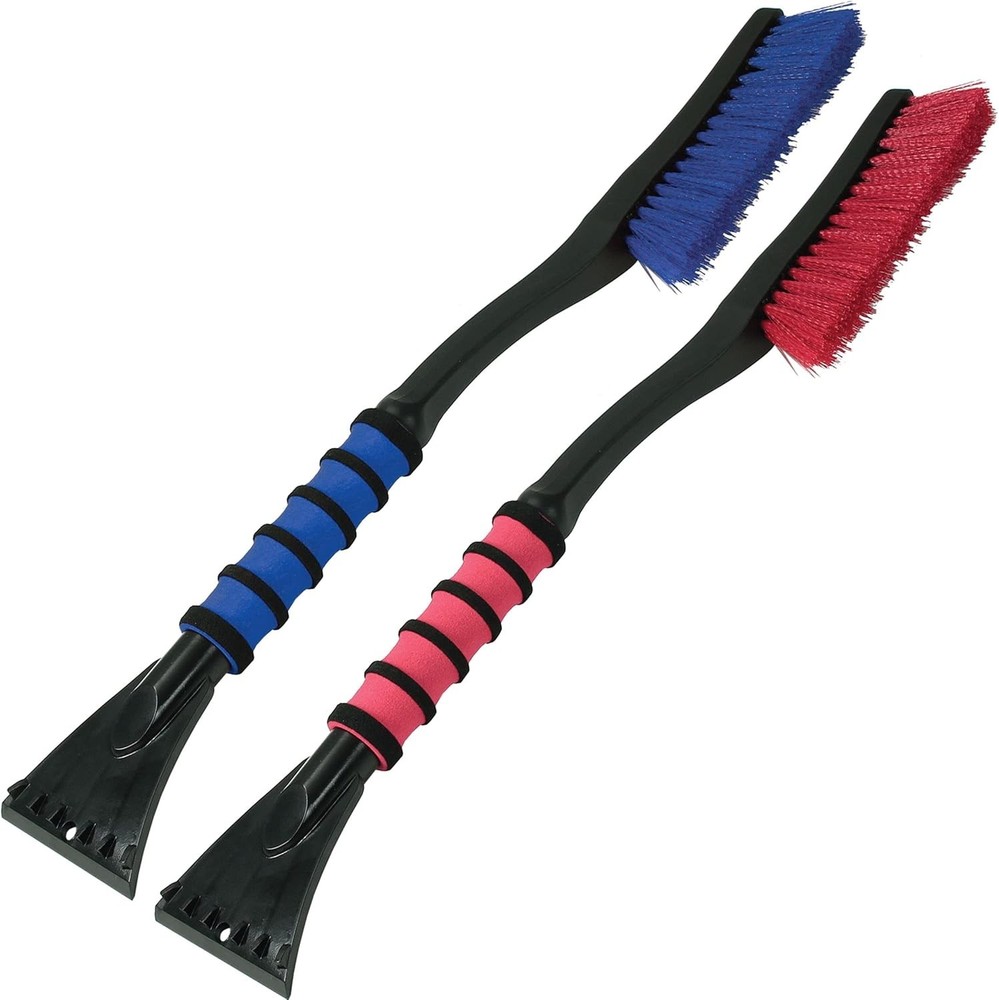 Cool-Force 26” Snowbrush & Ice Scraper Set - 2 Pack for Effective Winter Prep