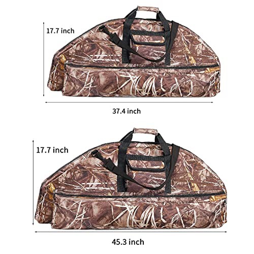 Lightweight Soft Compound Bow Case with Pockets, 600D Water 37.4 inch Camo