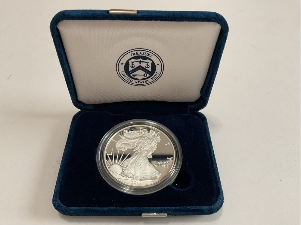 2012-W Proof American Silver Eagle Box, OGP & COA