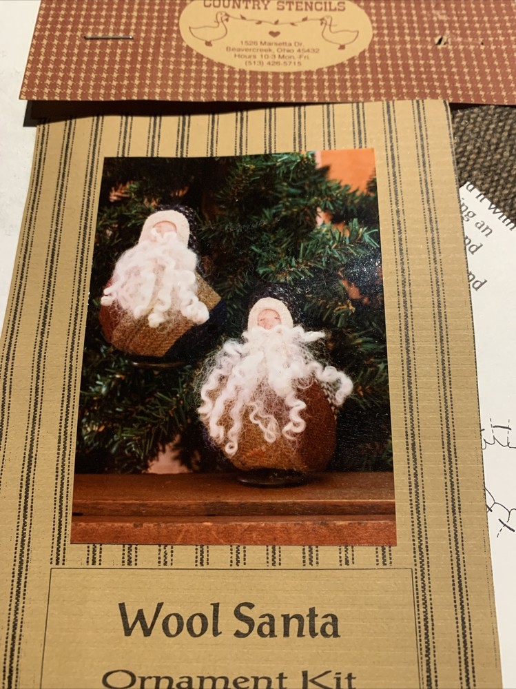 Country Stencils Wool Santa Ornament Kit