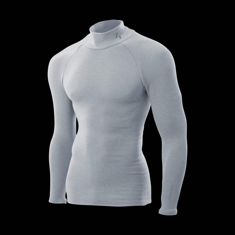 Zerofit Ultimate Neck HeatRub Baselayer Top - Grey