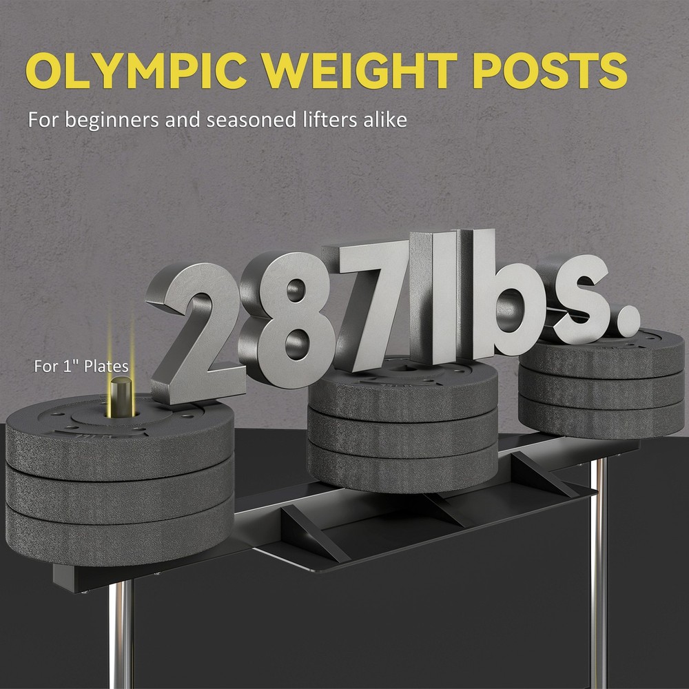 Vertical Leg Press Machine Adjustable Backrest 1" Plate Compatible, Yellow