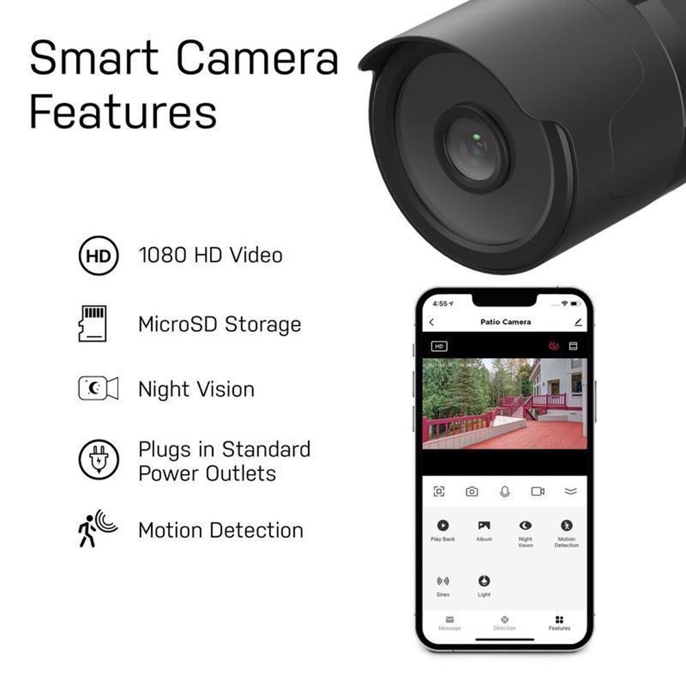Feit Smart Home Plug-in Outdoor Smart-Enabled Security Camera