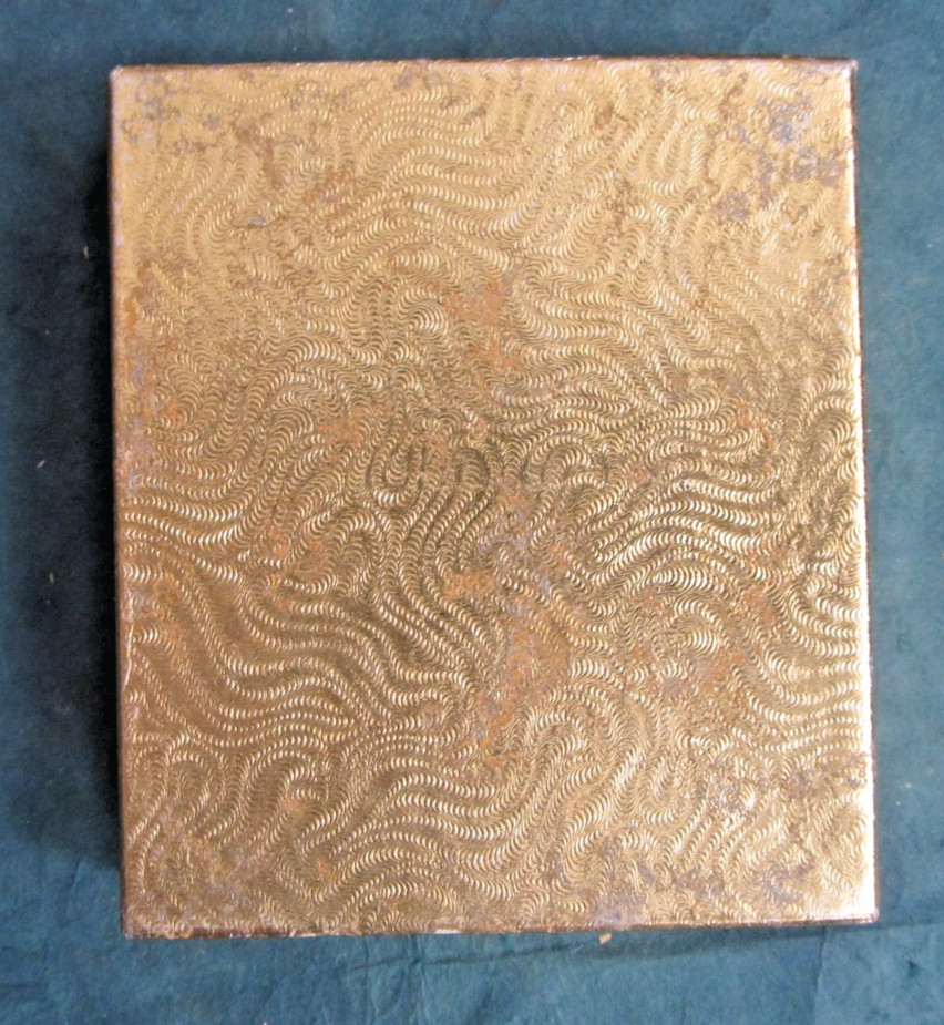Vintage brown metal cigarette box/tin wallet